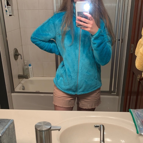 The North Face Blue Osito Furry Jacket Small - Picture 6 of 7